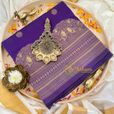 Violet Litchi Silk Saree-VS371